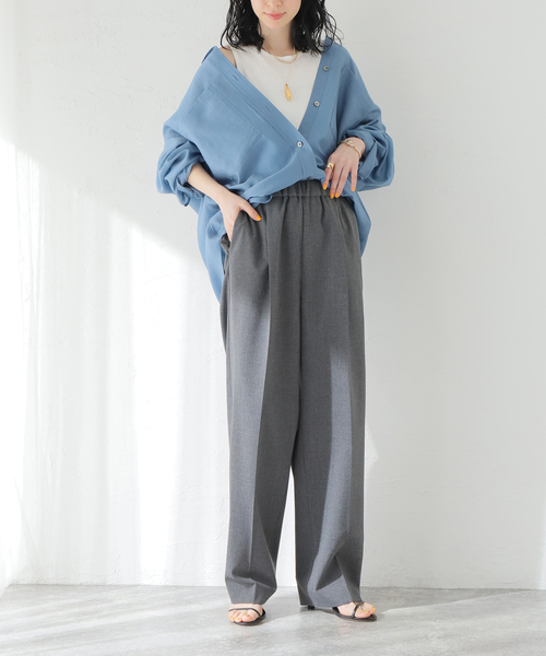 journal standard L'essage(ジャーナルスタンダードレサージュ)の「ヴィスオックスタックパンツ(スラックス・レディース・グレー/ブラック・36/38)」の6枚目の写真
