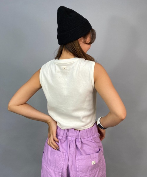 BILLABONG(ビラボン)の「BILLABONG/ビラボン ショート丈/無地ワンポイントロゴタンクトップ BD013-367(タンクトップ・レディース・ホワイト×ホワイト/イエロー/ブラック×ブラック・M/L)」の9枚目の写真