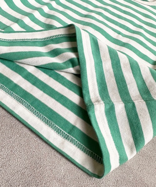 Life Support Products（ライフサポートプロダクツ）の「ボーダーロンT（80～150cm）（Tシャツ/カットソー・キッズ・グリーン/ピンク/ブルー/ブラック・80/90/95/100/110/120/130/140/150）」の5枚目の写真