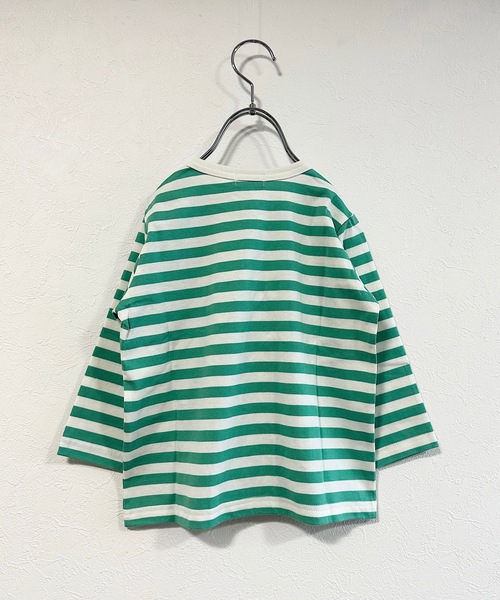Life Support Products（ライフサポートプロダクツ）の「ボーダーロンT（80～150cm）（Tシャツ/カットソー・キッズ・グリーン/ピンク/ブルー/ブラック・80/90/95/100/110/120/130/140/150）」の6枚目の写真