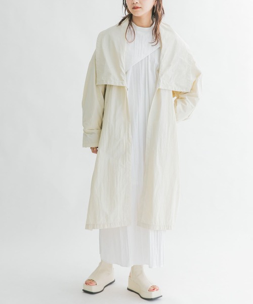 KBF(ケイビーエフ)の「BIGカラーライトコート(その他アウター・レディース・ブラック/ベージュ/ホワイト系その他・ONE)」の15枚目の写真