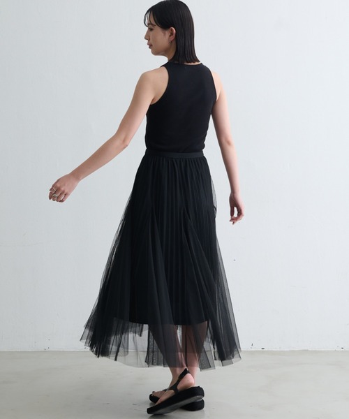 Aunt Marie's(アントマリーズ)の「チュールロングスカート(スカート・レディース・ブラック/ライトグレー/アイボリー・FREE)」の19枚目の写真
