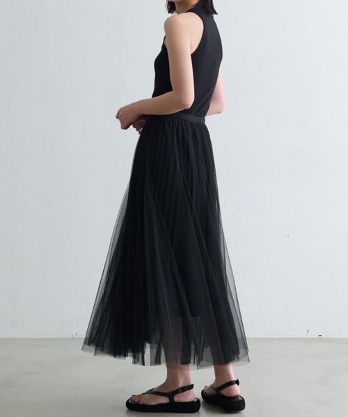 Aunt Marie's(アントマリーズ)の「チュールロングスカート(スカート・レディース・ブラック/ライトグレー/アイボリー・FREE)」の21枚目の写真