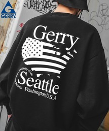 【GERRY】別注 プリント＆ワンポイント刺しゅう ヘビーウエイト スウェット トレーナー