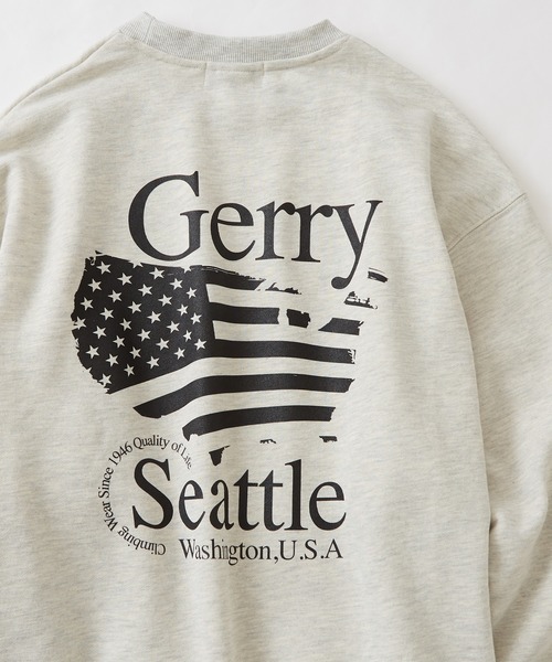 GERRY(ジェリー)の「【GERRY】別注 プリント&ワンポイント刺しゅう ヘビーウエイト スウェット トレーナー(スウェット・メンズ・ブラック/オートミール/ホワイト系その他/ブラック系その他・MEDIUM/LARGE/X-LARGE)」の16枚目の写真