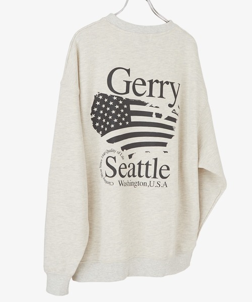 GERRY(ジェリー)の「【GERRY】別注 プリント&ワンポイント刺しゅう ヘビーウエイト スウェット トレーナー(スウェット・メンズ・ブラック/オートミール/ホワイト系その他/ブラック系その他・MEDIUM/LARGE/X-LARGE)」の21枚目の写真