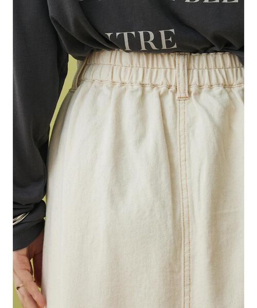 CRAFT STANDARD BOUTIQUE(クラフトスタンダードブティック)の「ナロースカート(デニムスカート・レディース・インディゴブルー/アイボリー/ブルー・FREE)」の12枚目の写真