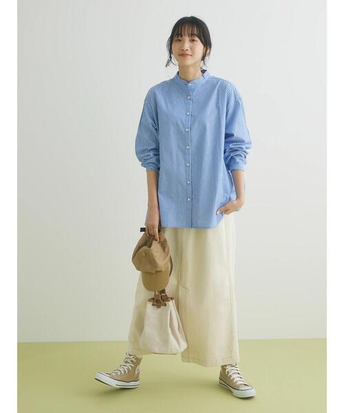 CRAFT STANDARD BOUTIQUE(クラフトスタンダードブティック)の「ナロースカート(デニムスカート・レディース・インディゴブルー/アイボリー/ブルー・FREE)」の14枚目の写真