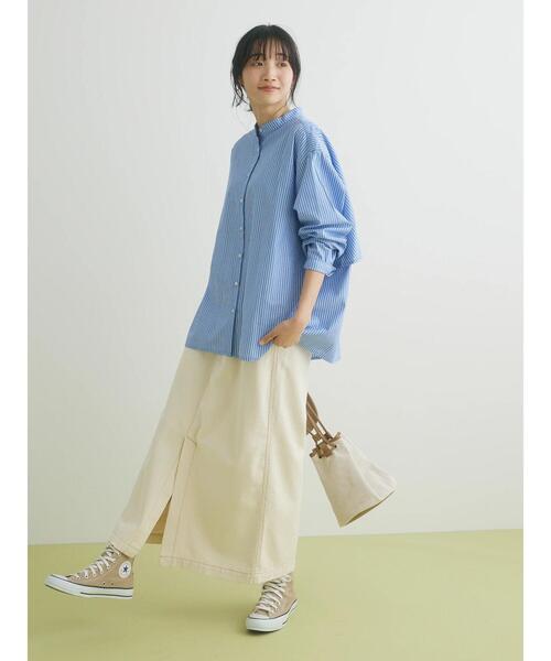 CRAFT STANDARD BOUTIQUE(クラフトスタンダードブティック)の「ナロースカート(デニムスカート・レディース・インディゴブルー/アイボリー/ブルー・FREE)」の15枚目の写真