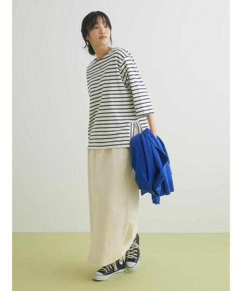 CRAFT STANDARD BOUTIQUE(クラフトスタンダードブティック)の「ナロースカート(デニムスカート・レディース・インディゴブルー/アイボリー/ブルー・FREE)」の16枚目の写真