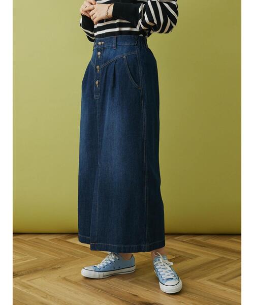 CRAFT STANDARD BOUTIQUE(クラフトスタンダードブティック)の「ナロースカート(デニムスカート・レディース・インディゴブルー/アイボリー/ブルー・FREE)」の20枚目の写真