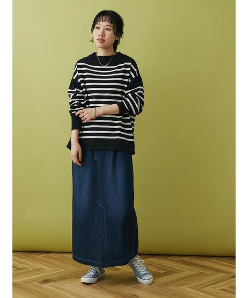 CRAFT STANDARD BOUTIQUE(クラフトスタンダードブティック)の「ナロースカート(デニムスカート・レディース・インディゴブルー/アイボリー/ブルー・FREE)」の21枚目の写真