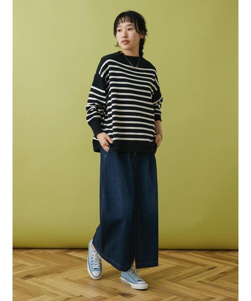 CRAFT STANDARD BOUTIQUE(クラフトスタンダードブティック)の「ナロースカート(デニムスカート・レディース・インディゴブルー/アイボリー/ブルー・FREE)」の22枚目の写真