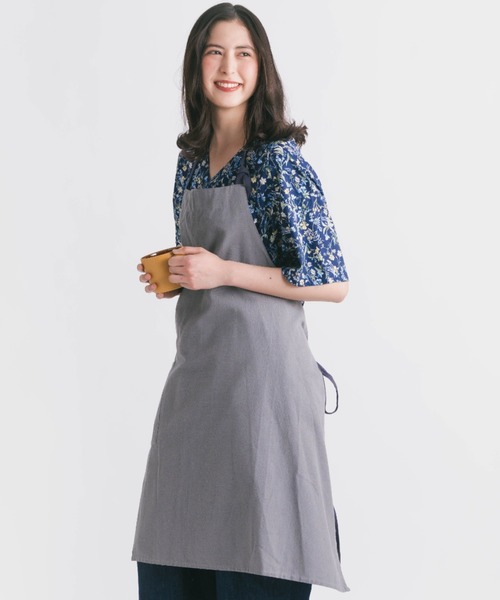 フランス製コットントワルドジュイホルターネックエプロン フランス製