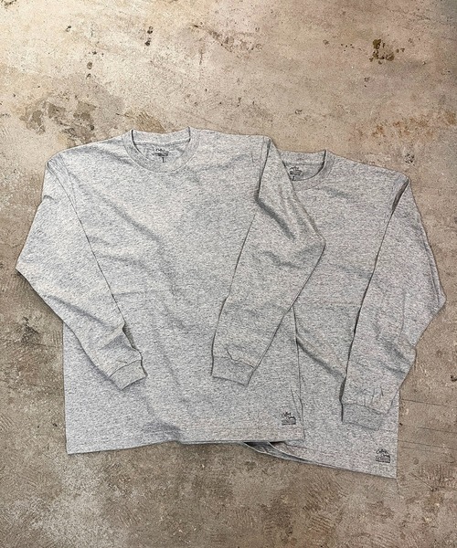 Coffee & Cigarettes(コーヒーアンドシガレッツ)の「2-【2枚組】HEAVY COTTON LONG SLEEVE 2PACK TEE(ヘビーコットンロングスリーブ2パックティー)ベーシックなアメカジスタイル(Tシャツ/カットソー・メンズ・ヘザーグレー/ホワイト/ブラック・SMALL/MEDIUM/LARGE/X-LARGE)」の9枚目の写真