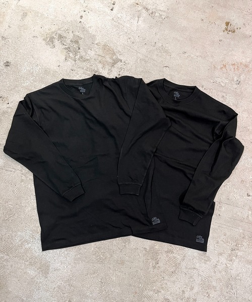 Coffee & Cigarettes(コーヒーアンドシガレッツ)の「2-【2枚組】HEAVY COTTON LONG SLEEVE 2PACK TEE(ヘビーコットンロングスリーブ2パックティー)ベーシックなアメカジスタイル(Tシャツ/カットソー・メンズ・ヘザーグレー/ホワイト/ブラック・SMALL/MEDIUM/LARGE/X-LARGE)」の7枚目の写真