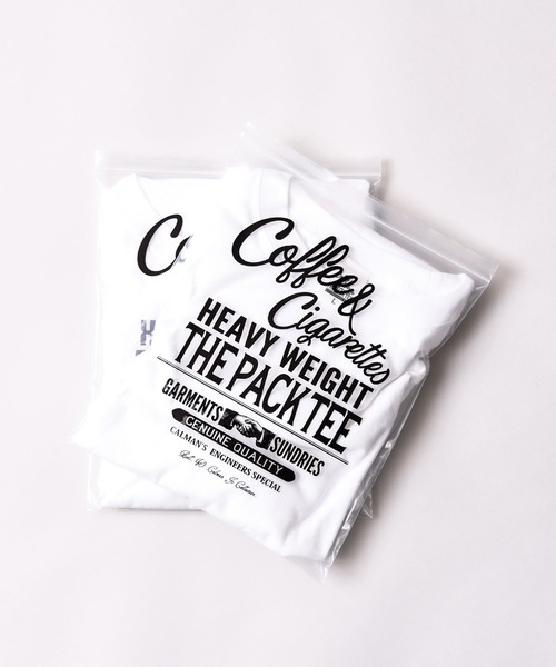 Coffee & Cigarettes(コーヒーアンドシガレッツ)の「2-【2枚組】HEAVY COTTON LONG SLEEVE 2PACK TEE(ヘビーコットンロングスリーブ2パックティー)ベーシックなアメカジスタイル(Tシャツ/カットソー・メンズ・ヘザーグレー/ホワイト/ブラック・SMALL/MEDIUM/LARGE/X-LARGE)」の4枚目の写真