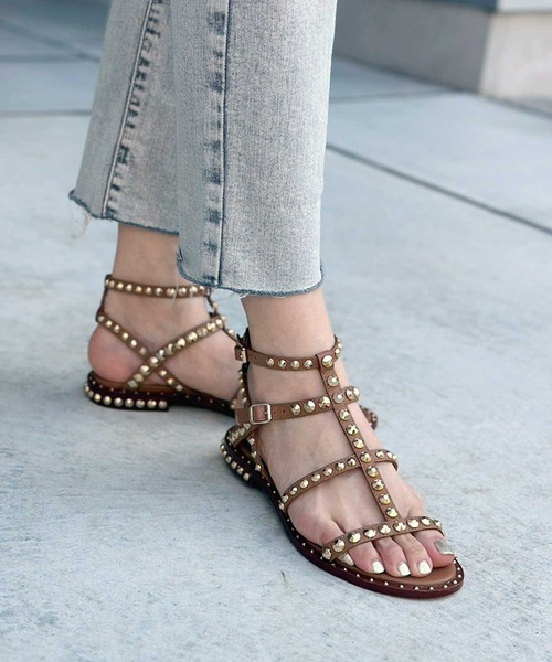 エダーシューズ グラディエーターサンダル 25.5~26cm ブラウン レザー