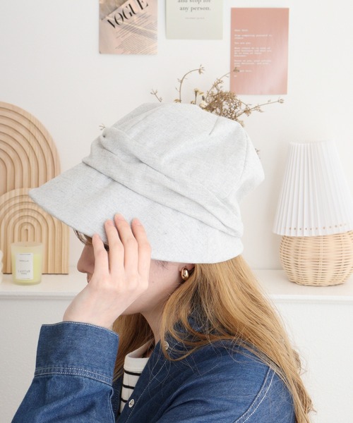 FUNALIVE（ファンアライブ）の「PAGE ONE ＵＶキャスケット（キャスケット・レディース・ネイビー/アイボリー/ブラック/杢グレー/ベージュ/ブラック系/グレー系/ブラウン系/アイボリー系/ベージュ系/ネイビー系・FREE）」の5枚目の写真