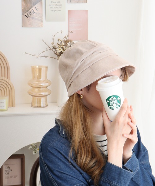 FUNALIVE（ファンアライブ）の「PAGE ONE ＵＶキャスケット（キャスケット・レディース・ネイビー/アイボリー/ブラック/杢グレー/ベージュ/ブラック系/グレー系/ブラウン系/アイボリー系/ベージュ系/ネイビー系・FREE）」の8枚目の写真