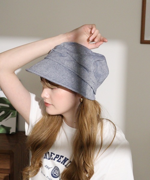 FUNALIVE（ファンアライブ）の「PAGE ONE ＵＶキャスケット（キャスケット・レディース・ネイビー/アイボリー/ブラック/杢グレー/ベージュ/ブラック系/グレー系/ブラウン系/アイボリー系/ベージュ系/ネイビー系・FREE）」の11枚目の写真