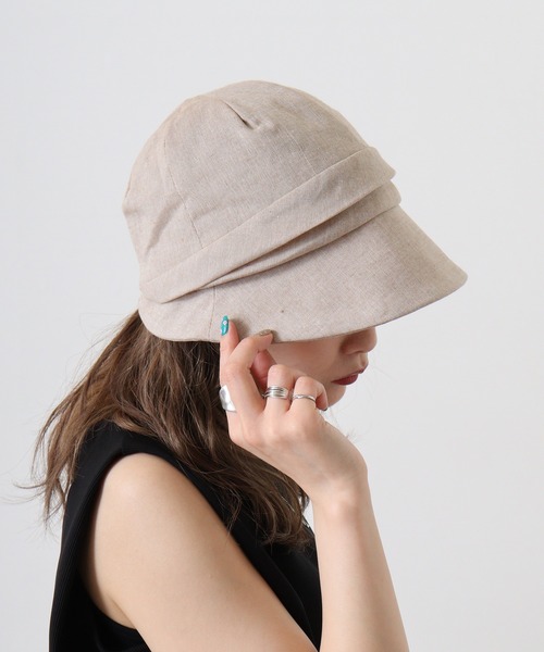 FUNALIVE（ファンアライブ）の「PAGE ONE ＵＶキャスケット（キャスケット・レディース・ネイビー/アイボリー/ブラック/杢グレー/ベージュ/ブラック系/グレー系/ブラウン系/アイボリー系/ベージュ系/ネイビー系・FREE）」の7枚目の写真