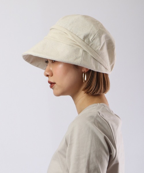 FUNALIVE（ファンアライブ）の「PAGE ONE ＵＶキャスケット（キャスケット・レディース・ネイビー/アイボリー/ブラック/杢グレー/ベージュ/ブラック系/グレー系/ブラウン系/アイボリー系/ベージュ系/ネイビー系・FREE）」の3枚目の写真