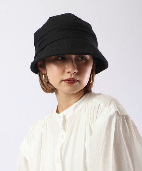 FUNALIVE（ファンアライブ）の「PAGE ONE ＵＶキャスケット（キャスケット・レディース・ネイビー/アイボリー/ブラック/杢グレー/ベージュ/ブラック系/グレー系/ブラウン系/アイボリー系/ベージュ系/ネイビー系・FREE）」の4枚目の写真