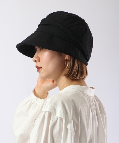 FUNALIVE（ファンアライブ）の「PAGE ONE ＵＶキャスケット（キャスケット・レディース・ネイビー/アイボリー/ブラック/杢グレー/ベージュ/ブラック系/グレー系/ブラウン系/アイボリー系/ベージュ系/ネイビー系・FREE）」の18枚目の写真