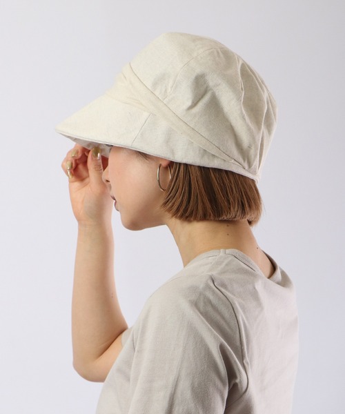 FUNALIVE（ファンアライブ）の「PAGE ONE ＵＶキャスケット（キャスケット・レディース・ネイビー/アイボリー/ブラック/杢グレー/ベージュ/ブラック系/グレー系/ブラウン系/アイボリー系/ベージュ系/ネイビー系・FREE）」の13枚目の写真