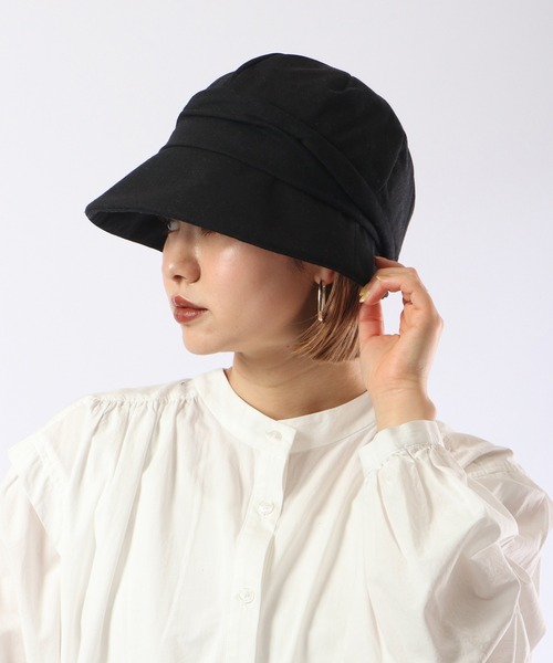 FUNALIVE（ファンアライブ）の「PAGE ONE ＵＶキャスケット（キャスケット・レディース・ネイビー/アイボリー/ブラック/杢グレー/ベージュ/ブラック系/グレー系/ブラウン系/アイボリー系/ベージュ系/ネイビー系・FREE）」の17枚目の写真