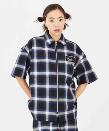 X-girl | X-girl × Peels PLAID ZIP UP SHIRT(シャツ/ブラウス)