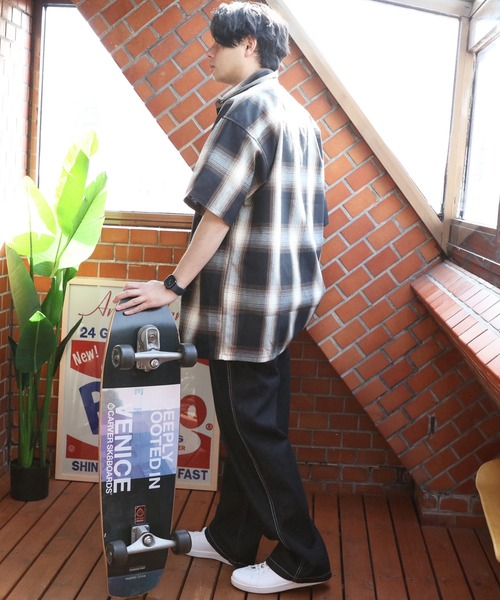 ８(eight)（エイト）の「オンブレ半袖シャツ（シャツ/ブラウス・メンズ・ホワイト/ブラウン/ブルー/チャコール・LARGE/X-LARGE/MEDIUM）」の12枚目の写真