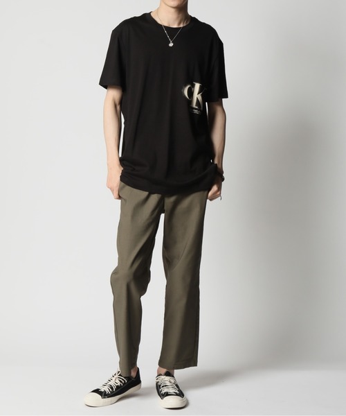 Calvin Klein Jeans(カルヴァンクラインジーンズ)の「Calvin Klein Jeans/ カルバンクラインジーンズ CK SPRAY TEE(Tシャツ/カットソー・メンズ・ベージュ/ホワイト/ブラック・M/L/XL)」の5枚目の写真