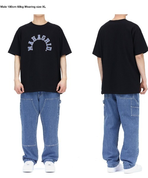 MAHAGRID（マハグリッド）の「『mahagrid/マハグリッド』ROUND LOGO TEE/ラウンドロゴ 半袖 カットソー（Tシャツ/カットソー・レディース・オレンジ/ネイビー/ホワイト/ブラック・L/M）」の7枚目の写真