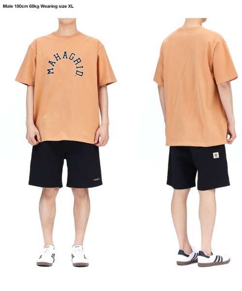 MAHAGRID（マハグリッド）の「『mahagrid/マハグリッド』ROUND LOGO TEE/ラウンドロゴ 半袖 カットソー（Tシャツ/カットソー・レディース・オレンジ/ネイビー/ホワイト/ブラック・L/M）」の9枚目の写真