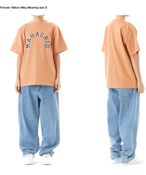 MAHAGRID（マハグリッド）の「『mahagrid/マハグリッド』ROUND LOGO TEE/ラウンドロゴ 半袖 カットソー（Tシャツ/カットソー・レディース・オレンジ/ネイビー/ホワイト/ブラック・L/M）」の10枚目の写真