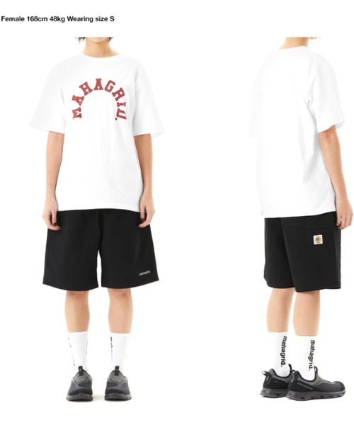 MAHAGRID（マハグリッド）の「『mahagrid/マハグリッド』ROUND LOGO TEE/ラウンドロゴ 半袖 カットソー（Tシャツ/カットソー・レディース・オレンジ/ネイビー/ホワイト/ブラック・L/M）」の6枚目の写真