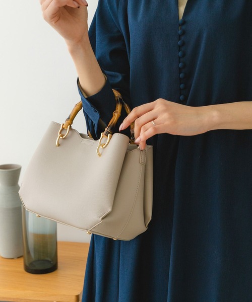 RODE SKO（ロデスコ）の「プチバンブー風ポケットバッグ（ハンドバッグ・レディース・パープル系その他/ホワイト/グレー系その他・ONE）」の3枚目の写真