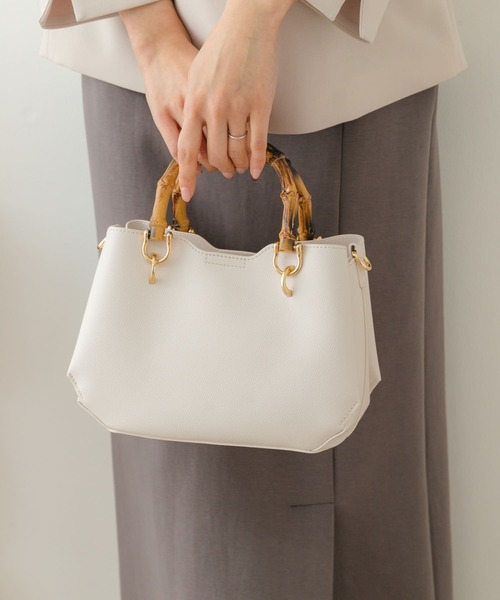 RODE SKO（ロデスコ）の「プチバンブー風ポケットバッグ（ハンドバッグ・レディース・パープル系その他/ホワイト/グレー系その他・ONE）」の2枚目の写真