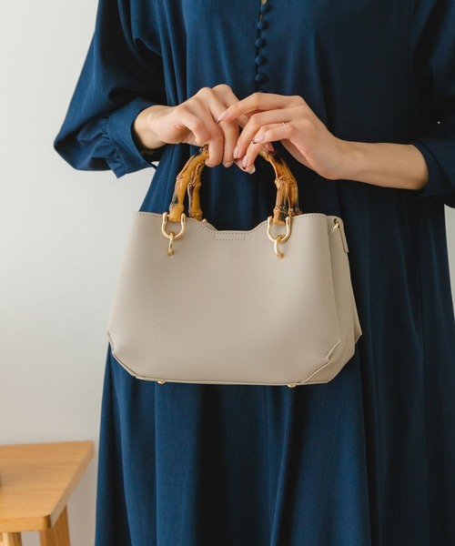 RODE SKO（ロデスコ）の「プチバンブー風ポケットバッグ（ハンドバッグ・レディース・パープル系その他/ホワイト/グレー系その他・ONE）」の6枚目の写真