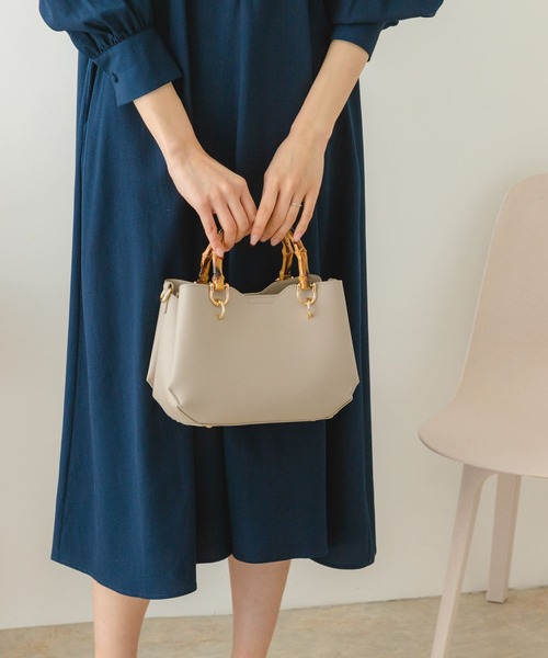 RODE SKO（ロデスコ）の「プチバンブー風ポケットバッグ（ハンドバッグ・レディース・パープル系その他/ホワイト/グレー系その他・ONE）」の7枚目の写真