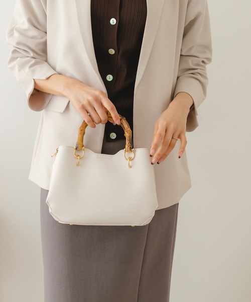 RODE SKO（ロデスコ）の「プチバンブー風ポケットバッグ（ハンドバッグ・レディース・パープル系その他/ホワイト/グレー系その他・ONE）」の12枚目の写真