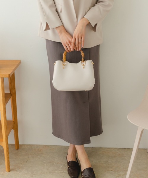 RODE SKO（ロデスコ）の「プチバンブー風ポケットバッグ（ハンドバッグ・レディース・パープル系その他/ホワイト/グレー系その他・ONE）」の14枚目の写真