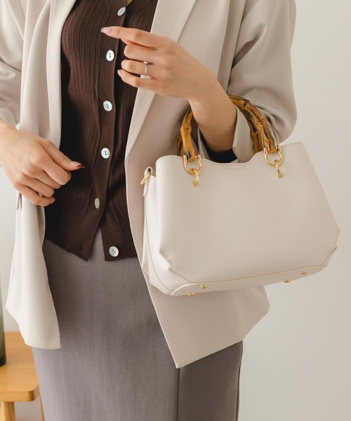 RODE SKO（ロデスコ）の「プチバンブー風ポケットバッグ（ハンドバッグ・レディース・パープル系その他/ホワイト/グレー系その他・ONE）」の19枚目の写真