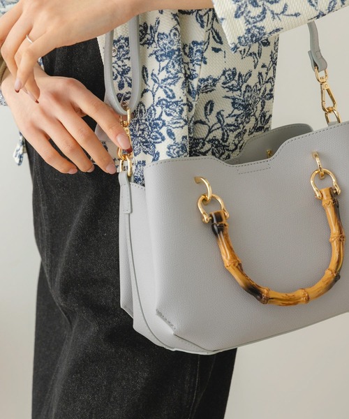 RODE SKO（ロデスコ）の「プチバンブー風ポケットバッグ（ハンドバッグ・レディース・パープル系その他/ホワイト/グレー系その他・ONE）」の21枚目の写真