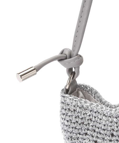 N.（N. Natural Beauty Basic）（エヌエヌナチュラルビューティーベーシック）の「メタリック編み上げショルダーバッグ（トートバッグ・レディース・シルバー・ﾌﾘ-）」の5枚目の写真