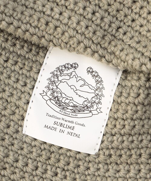 SUBLIME（サブライム）の「SUBLIME/サブライム HANDKNIT HAT（ハット・レディース・ブラック/イエロー/ベージュ・ONE SIZE）」の5枚目の写真