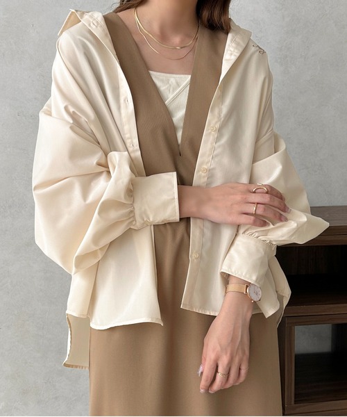apres jour clair(アプレジュールクレア)の「【apres jour clair】ワンポイント刺繍シャツ【ZOZOTOWN限定アイテム】(シャツ/ブラウス・レディース・ベージュ/グレー/オレンジ/アイボリー・X-LARGE/フリー)」の18枚目の写真