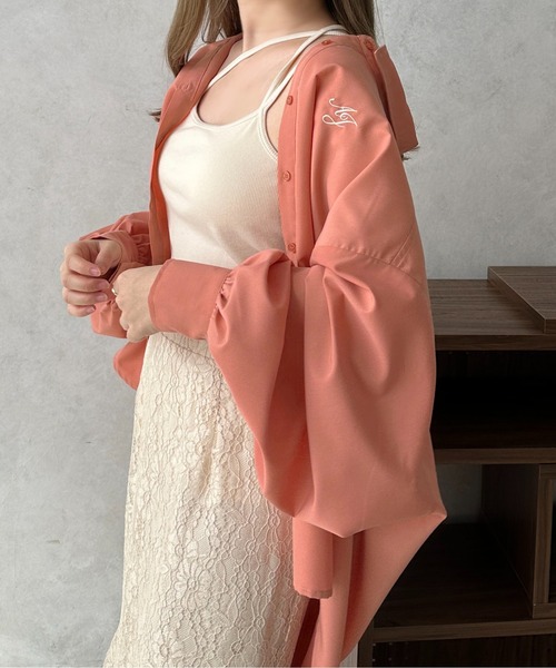 apres jour clair(アプレジュールクレア)の「【apres jour clair】ワンポイント刺繍シャツ【ZOZOTOWN限定アイテム】(シャツ/ブラウス・レディース・ベージュ/グレー/オレンジ/アイボリー・X-LARGE/フリー)」の20枚目の写真